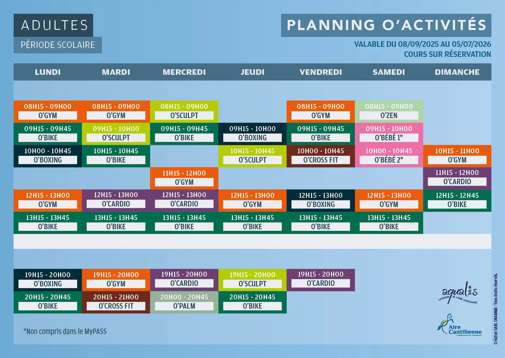 planning O'Activités 2025 / 2026